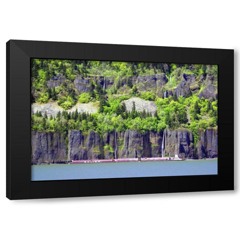 Columbia Gorge Black Modern Wood Framed Art Print by Taylor, Douglas