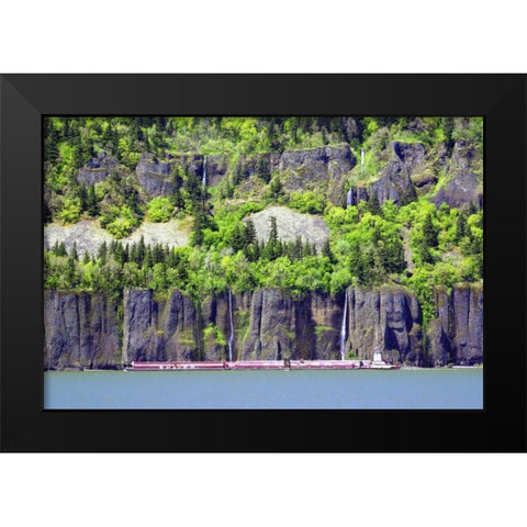 Columbia Gorge Black Modern Wood Framed Art Print by Taylor, Douglas