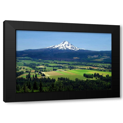 Hood River Black Modern Wood Framed Art Print by Taylor, Douglas