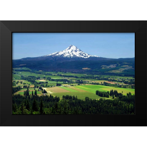 Hood River Black Modern Wood Framed Art Print by Taylor, Douglas