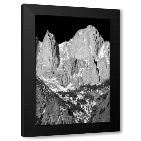 Morning on Mt. Whitney I BW Black Modern Wood Framed Art Print by Taylor, Douglas