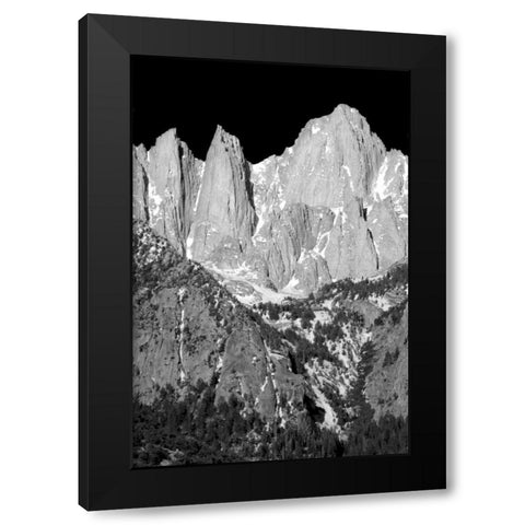 Morning on Mt. Whitney II BW Black Modern Wood Framed Art Print by Taylor, Douglas