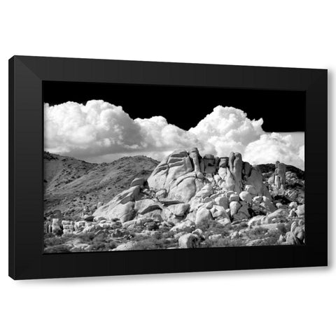 Texas Canyon Rocks BW Black Modern Wood Framed Art Print with Double Matting by Taylor, Douglas