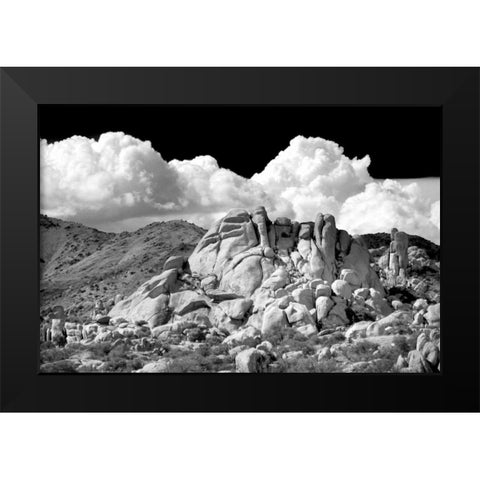 Texas Canyon Rocks BW Black Modern Wood Framed Art Print by Taylor, Douglas