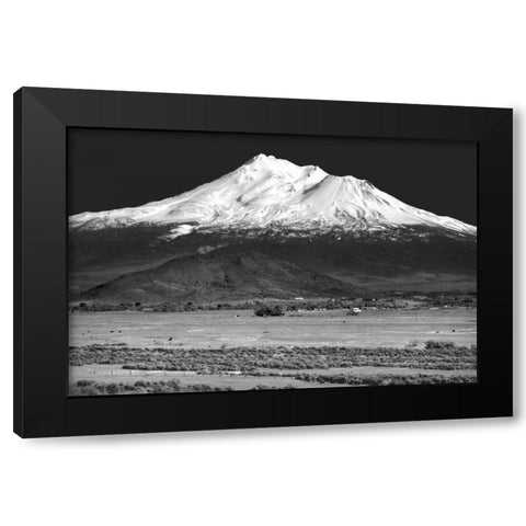 Shasta County Spring BW Black Modern Wood Framed Art Print by Taylor, Douglas
