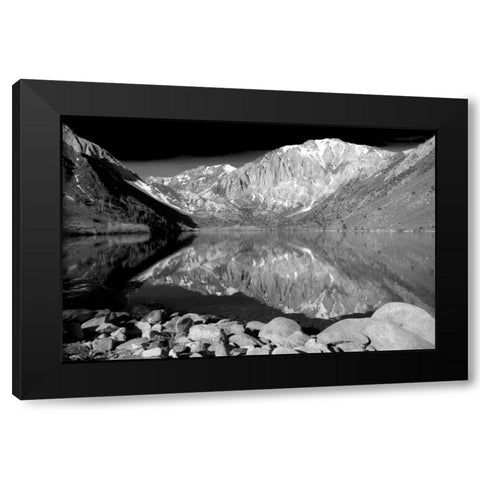 Laurel Mountain Reflections BW Black Modern Wood Framed Art Print by Taylor, Douglas
