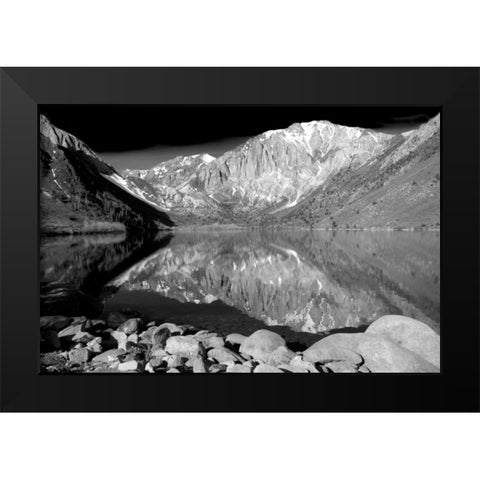 Laurel Mountain Reflections BW Black Modern Wood Framed Art Print by Taylor, Douglas