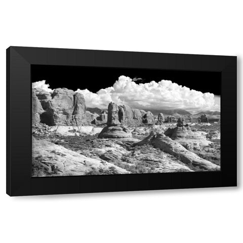 Weathering Sandstones BW Black Modern Wood Framed Art Print with Double Matting by Taylor, Douglas