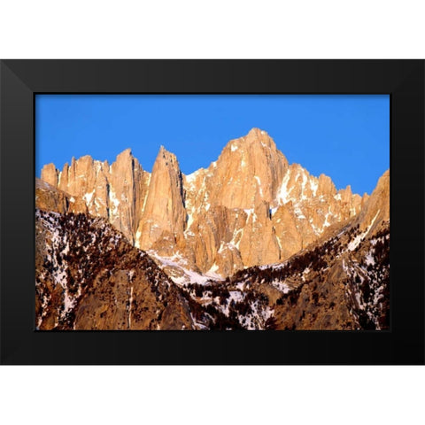 Mt. Whitney Morning Light Black Modern Wood Framed Art Print by Taylor, Douglas