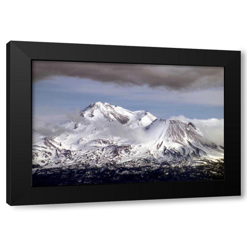 Mt. Shasta Winter Black Modern Wood Framed Art Print by Taylor, Douglas