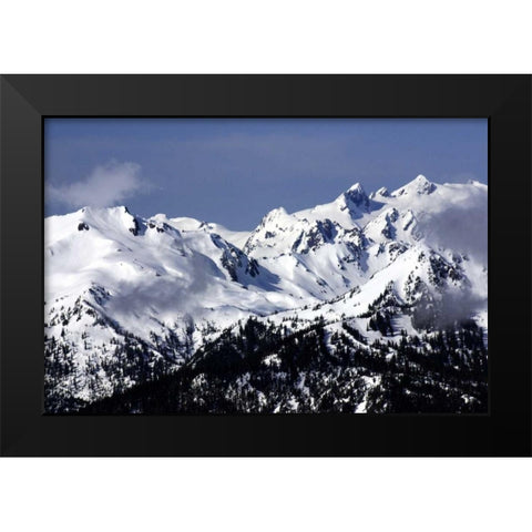 Snowy Olympic Mountains Black Modern Wood Framed Art Print by Taylor, Douglas