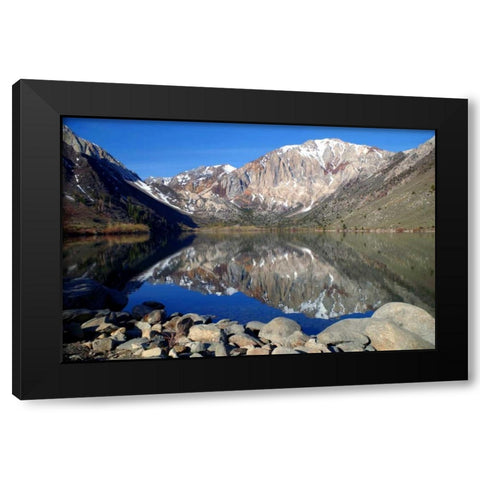 Laurel Mountain Reflections Black Modern Wood Framed Art Print with Double Matting by Taylor, Douglas
