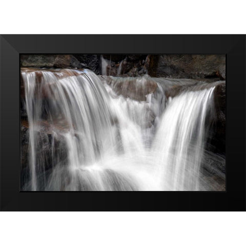 Falling Water II Black Modern Wood Framed Art Print by Taylor, Douglas