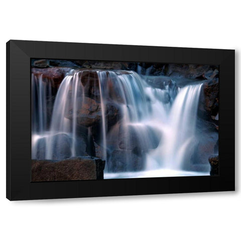 Waterfall at Dusk Black Modern Wood Framed Art Print with Double Matting by Taylor, Douglas