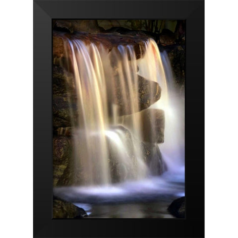 Sunset Waterfall II Black Modern Wood Framed Art Print by Taylor, Douglas