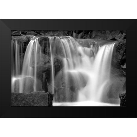Sunset Waterfall II BW Black Modern Wood Framed Art Print by Taylor, Douglas