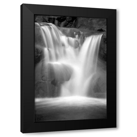 Twilight Waterfall II BW Black Modern Wood Framed Art Print with Double Matting by Taylor, Douglas