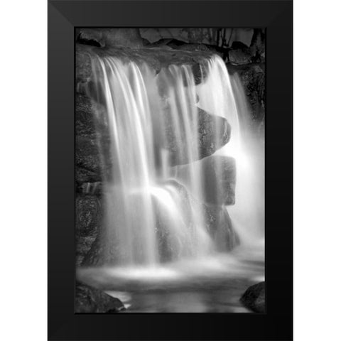Sunset Waterfall II BW Black Modern Wood Framed Art Print by Taylor, Douglas
