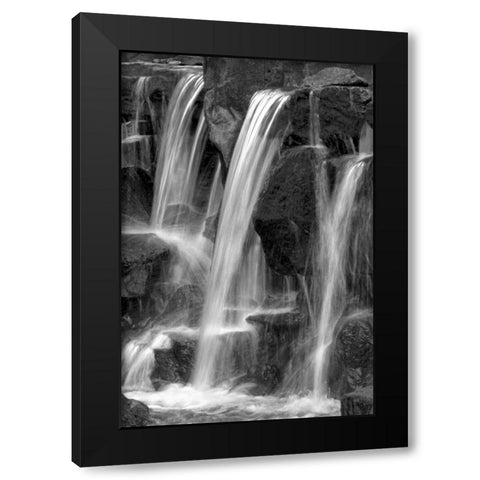Water on the Rocks I BW Black Modern Wood Framed Art Print by Taylor, Douglas
