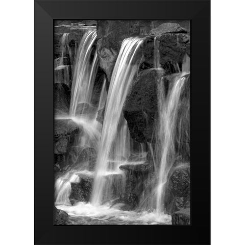 Water on the Rocks I BW Black Modern Wood Framed Art Print by Taylor, Douglas