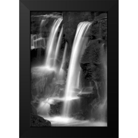 Twilight Waterfall I BW Black Modern Wood Framed Art Print by Taylor, Douglas