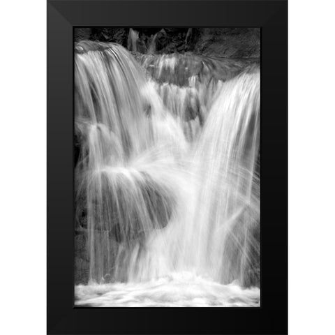 Water on the Rocks III BW Black Modern Wood Framed Art Print by Taylor, Douglas