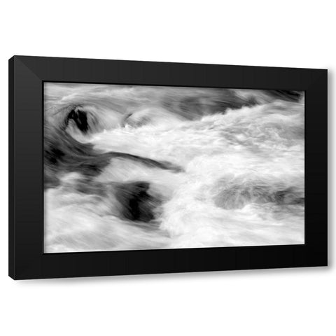Hamma Hamma Current II BW Black Modern Wood Framed Art Print with Double Matting by Taylor, Douglas