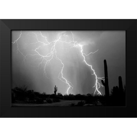 Electrifying BW Black Modern Wood Framed Art Print by Taylor, Douglas