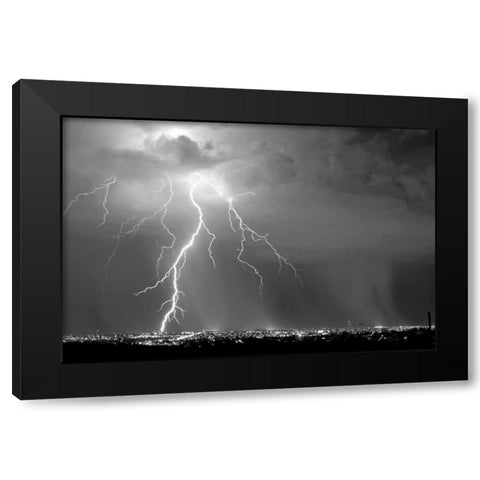 Urban Storm BW Black Modern Wood Framed Art Print by Taylor, Douglas