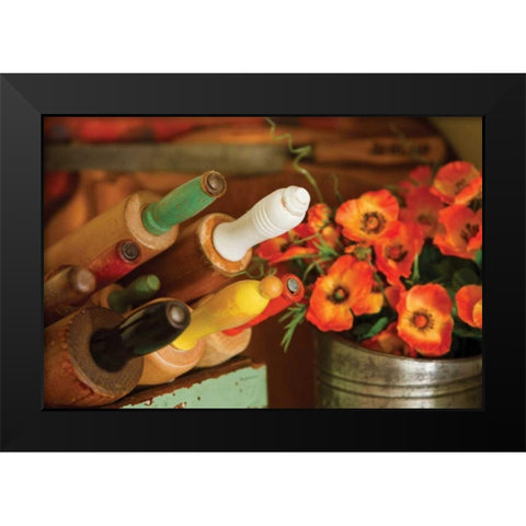 Rolling Pins I Black Modern Wood Framed Art Print by Clayton-Thompson, Philip