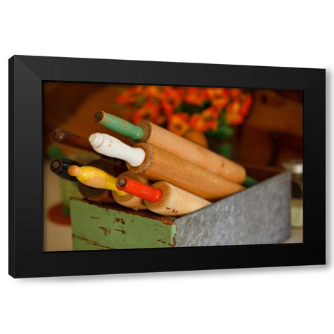 Rolling Pins II Black Modern Wood Framed Art Print with Double Matting by Clayton-Thompson, Philip
