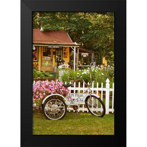 Vintage Bicycle III Black Modern Wood Framed Art Print by Clayton-Thompson, Philip