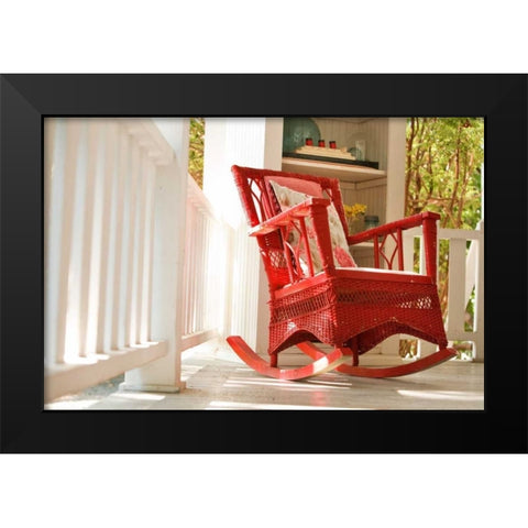 Rocker on the Porch III Black Modern Wood Framed Art Print by Clayton-Thompson, Philip