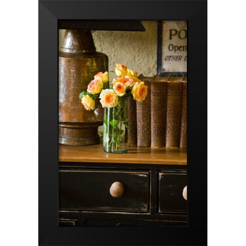 Flowers and Antiquities I Black Modern Wood Framed Art Print by Clayton-Thompson, Philip