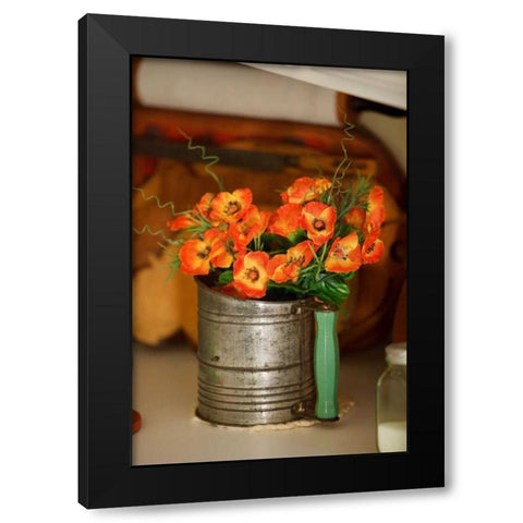 Flowers and Antiquities II Black Modern Wood Framed Art Print with Double Matting by Clayton-Thompson, Philip