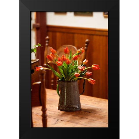 Fresh Tulips I Black Modern Wood Framed Art Print by Clayton-Thompson, Philip