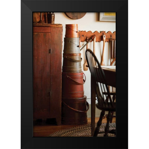 Hat Boxes I Black Modern Wood Framed Art Print by Clayton-Thompson, Philip