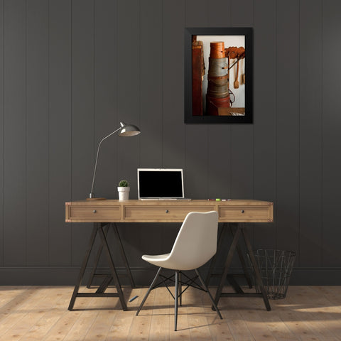 Hat Boxes II Black Modern Wood Framed Art Print by Clayton-Thompson, Philip