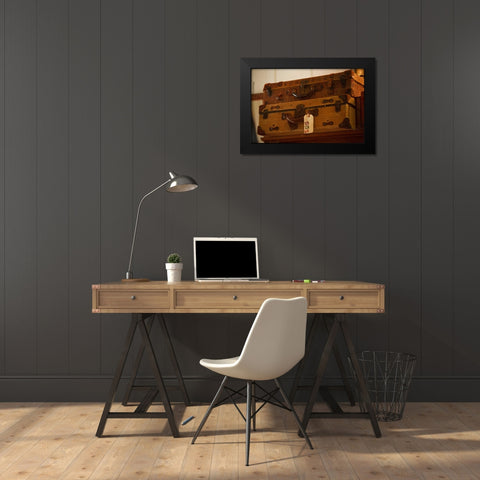 Time to Travel I Black Modern Wood Framed Art Print by Clayton-Thompson, Philip