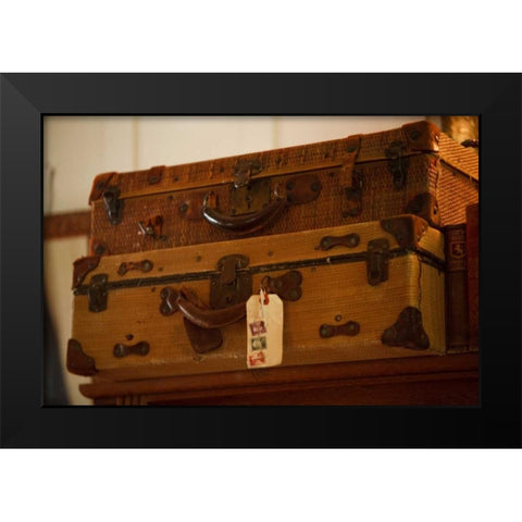 Time to Travel I Black Modern Wood Framed Art Print by Clayton-Thompson, Philip