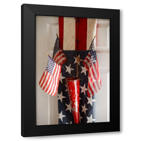 Patriotic II Black Modern Wood Framed Art Print with Double Matting by Clayton-Thompson, Philip