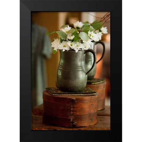 Daisy Bouquet I Black Modern Wood Framed Art Print by Clayton-Thompson, Philip