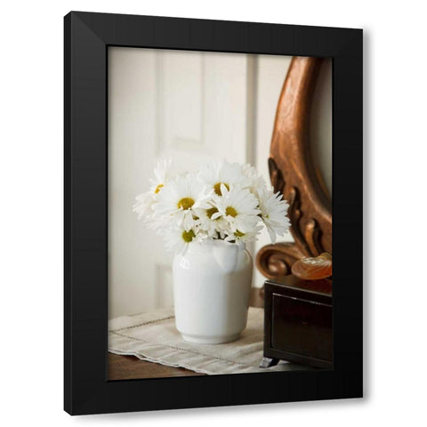 Daisy Bouquet II Black Modern Wood Framed Art Print with Double Matting by Clayton-Thompson, Philip