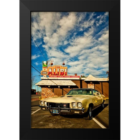 Vintage Car I Black Modern Wood Framed Art Print by Clayton-Thompson, Philip
