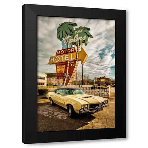 Vintage Car II Black Modern Wood Framed Art Print with Double Matting by Clayton-Thompson, Philip