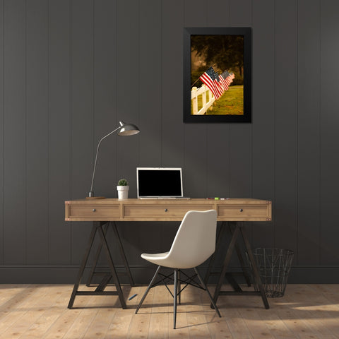 Flags II Black Modern Wood Framed Art Print by Clayton-Thompson, Philip