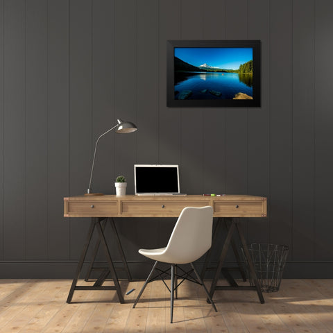 Trillium Lake I Black Modern Wood Framed Art Print by Clayton-Thompson, Philip