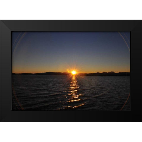 Water Sundown II Black Modern Wood Framed Art Print by Thomas, Logan