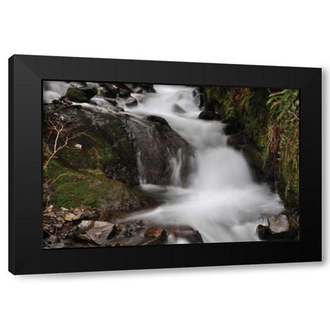 Stream Falls III Black Modern Wood Framed Art Print by Thomas, Logan