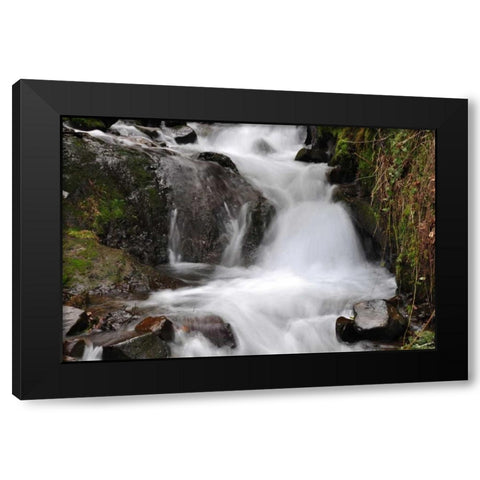 Stream Falls IV Black Modern Wood Framed Art Print with Double Matting by Thomas, Logan